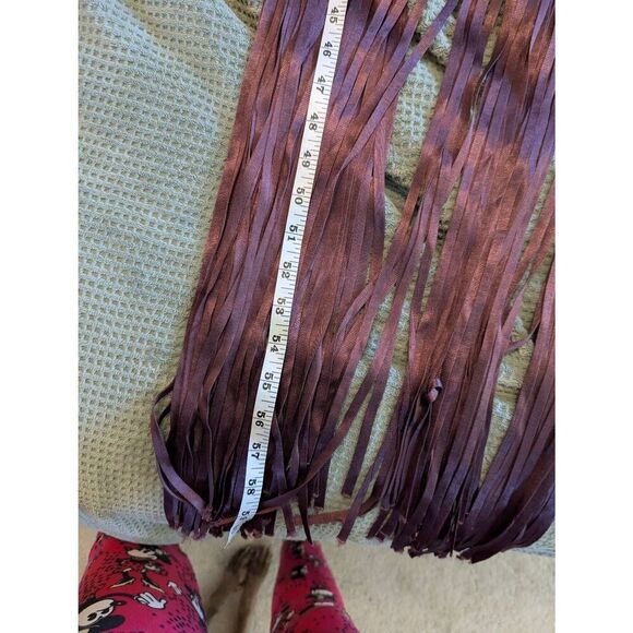 Brand New Wow Couture Gold Label Women's Small Purple Fringe Party Dress Knee - Picture 6 of 8